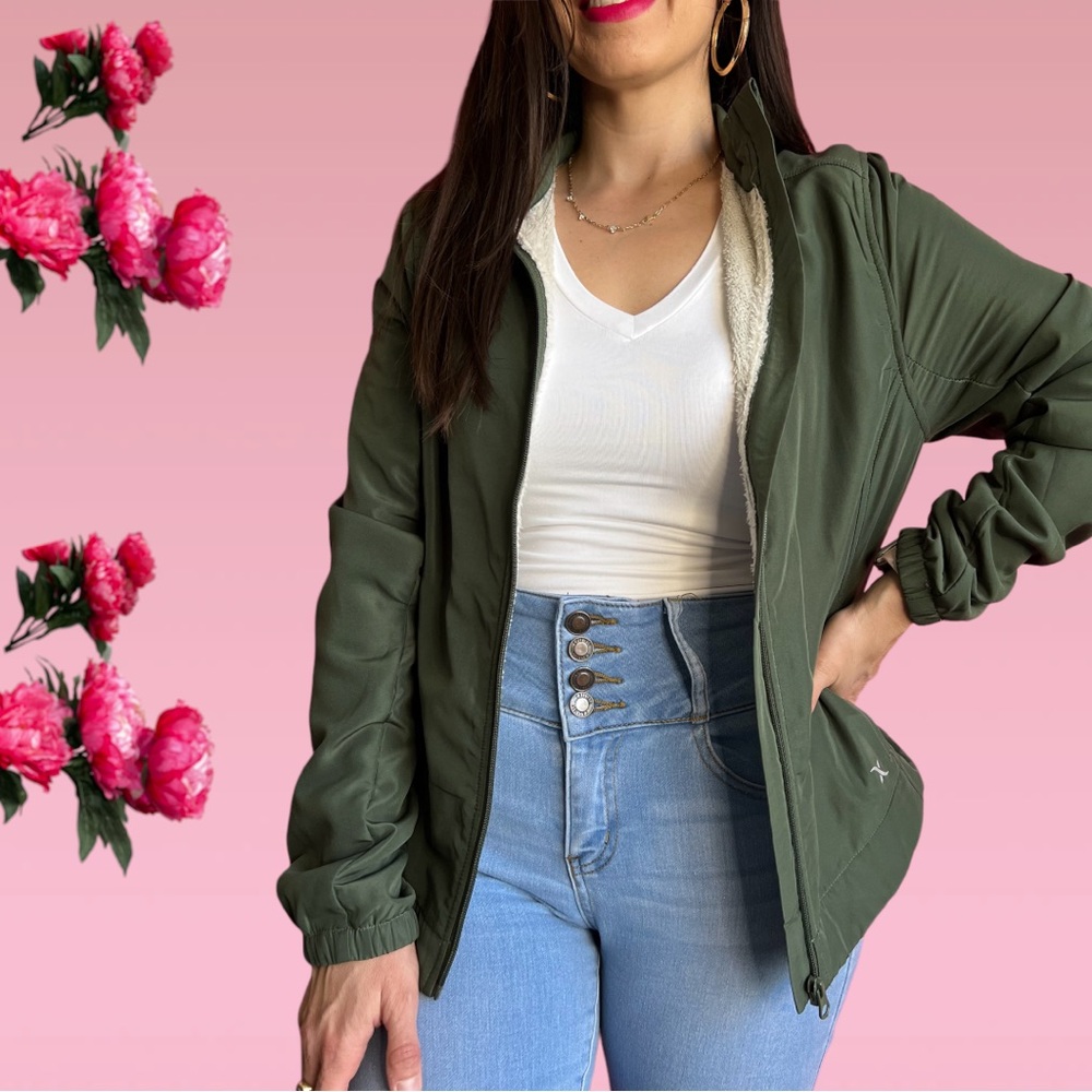 Flexure Outdoors Women, Light Jacket, Full Zip, Green, Size Medium